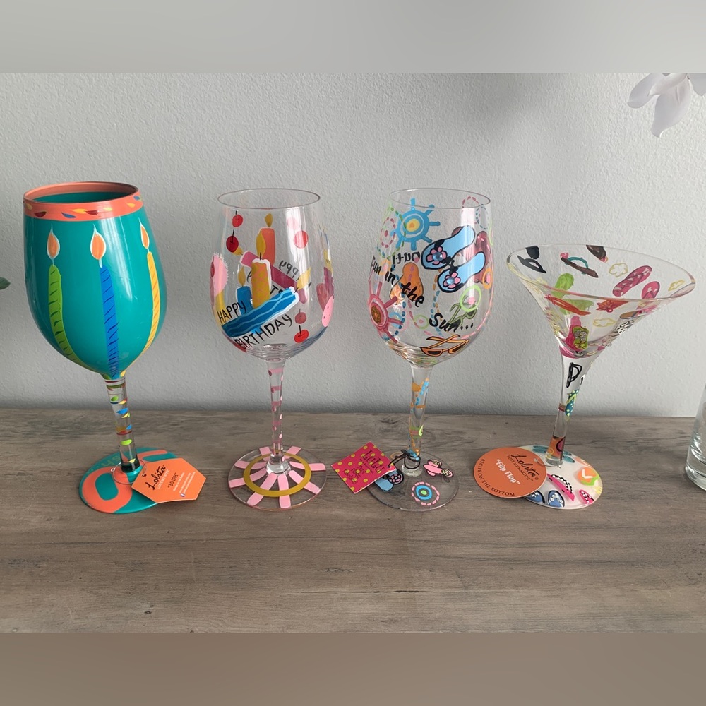 Set of 3 Lolita and 1 Lulu Glasses (4 Glasses Total)